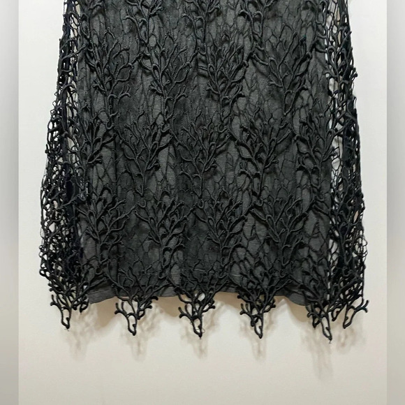 HD in Paris for Anthropologie - Crochet Overlay Dress coral pattern US4 - unique - Picture 3 of 8